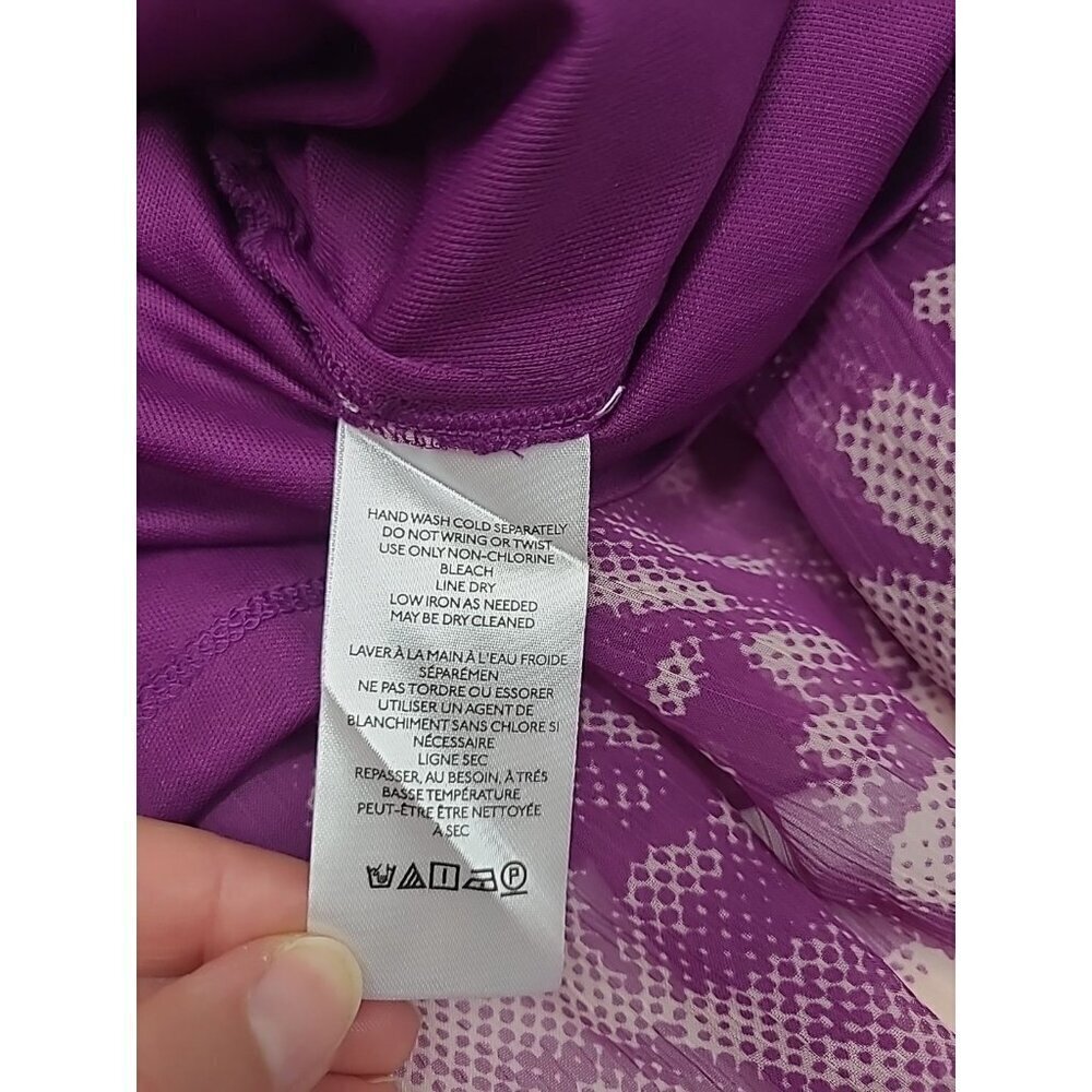 Urban Outfitters Tiered Skirt Women's Size Medium Purple Floral Boho Ruffles - Picture 5 of 7